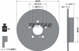 Textar Δισκόπλακα - 92241303