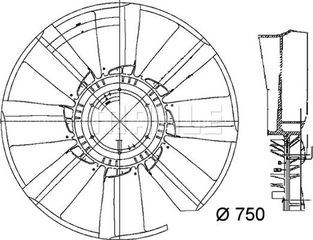 Mahle Φτερωτή, Ψύξη Κινητήρα - Cfw 34 000P