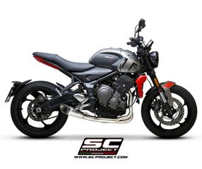 Sc Project Εξάτμιση Ολόσωμη 3-1 S1 S.Steel Λαιμοί Titanium/Carbon End Τελικό Triumph Trident 660 2021 - 2024 Racing Version (Η Τιμή ειναι ενδεικτική,Ρωτήστε μας για την προσφορά μας)