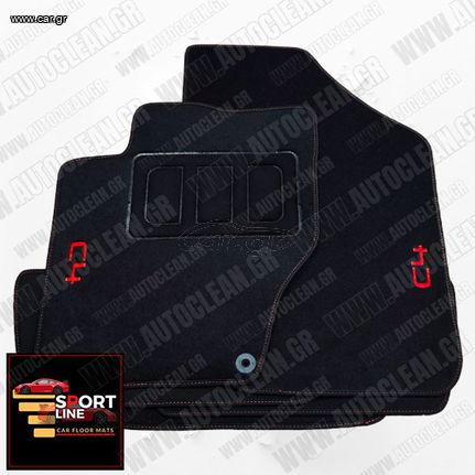 CITROEN C4 2010-2020 ΠΑΤΑΚΙΑ ΜΟΚΕΤΑ SPORT LINE ΜΑΥΡΟ ME ΚΟΚΚΙΝΗ ΡΑΦΗ - ΚΟΚΚΙΝΟ ΚΕΝΤΗΜΑ C4 ΣΕΤ 4ΤΜΧ --ΕΤΟΙΜΟΠΑΡΑΔΟΤΑ--