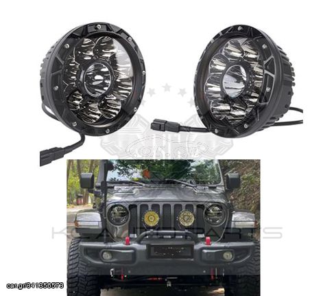 Προβολείς Ομίχλης για Jeep Wrangler '18-.. , with Wires, with 4 diferrent Covers