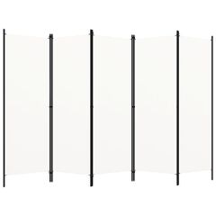 vidaXL Διαχωριστικό Δωματίου με 5 Πάνελ Λευκό 250 x 180 εκ.