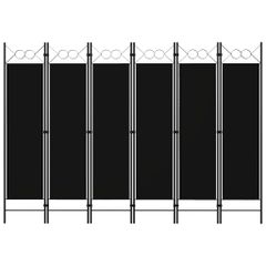 vidaXL Διαχωριστικό Δωματίου με 6 Πάνελ Μαύρο 240 x 180 εκ.