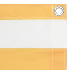 vidaXL Διαχωριστικό Βεράντας Λευκό/Κίτρινο 120 x 500 εκ. Ύφασμα Oxford-thumb-1