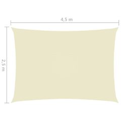 vidaXL Πανί Σκίασης Ορθογώνιο Κρεμ 2,5 x 4,5 μ. από Ύφασμα Oxford-thumb-5