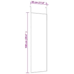 vidaXL Καθρέπτης Πόρτας Χρυσό 30 x 100 εκ. από Γυαλί και Αλουμίνιο-thumb-3