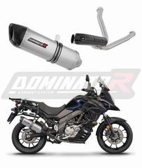 Dominator Ημιολόσωμη Εξάτμιση HP6 S.Steel/Carbon End Suzuki V Strom 650 2017 - 2022 Με Σιγαστήρα