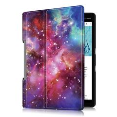 Θήκη Βιβλίο Tri-Fold με Βάση Στήριξης για Lenovo Yoga Smart Tab 10.1 / Tab 5 YT-X705 - Γαλαξίες