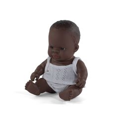 Miniland κούκλα African boy 21cm με εσώρουχα