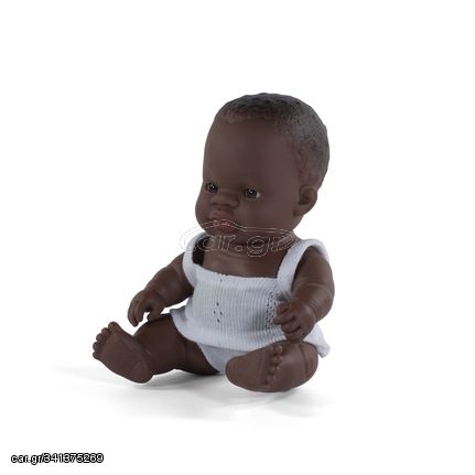 Miniland κούκλα African girl 21cm με εσώρουχα