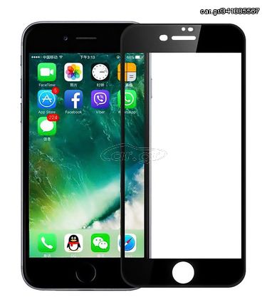 POWERTECH Tempered Glass 5D Full Glue για iPhone 8 Plus, Black