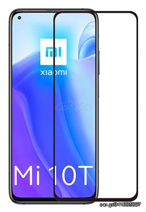 POWERTECH Tempered Glass 5D, full glue, Xiaomi Mi 10T/Lite/Pro 5G, μαύρο