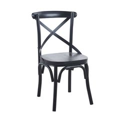 MARLIN Wood Καρέκλα Dark Oak, Μέταλλο Βαφή Μαύρο Ε5160,3 Μαύρο/Καρυδί από Μέταλλο/Ξύλο  52x51x86cm  4τμχ
