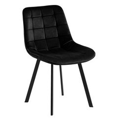 MYRIAM K/D Καρέκλα Τραπεζαρίας Μέταλλο Βαφή Μαύρο, Ύφασμα Velure Απόχρωση Μαύρο ΕΜ7913,5Κ από Μέταλλο/Ύφασμα  50x56x83cm  4τμχ
