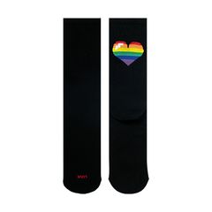 Κάλτσες Καρδιά Pride Αθλητικές Μαύρο - 36/40 - Love Your Socks