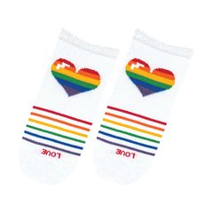 Κάλτσες Καρδιά Pride Λευκό Χαμηλές - 36/40 - Love Your Socks