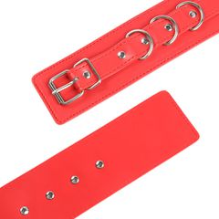 BDSM RED FAUX LEATHER ANKLE CUFFS-thumb-5