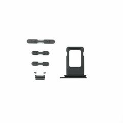 SIM Tray Power + Volume + Mute Buttons (5 pcs/Set) για iPhone 11 Μαύρο