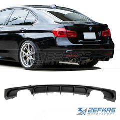 Διαχύτης (Diffuser) Σπόϊλερ προφυλακτήρα πίσω BMW Σειρά 3 F30/F31 (2012-2019) look M-Performance για 4 απολήξεις