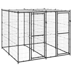 vidaXL Κλουβί Σκύλου Εξωτερικού Χώρου με Στέγαστρο 4,84 μ² από Ατσάλι