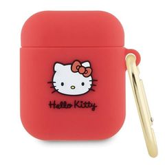 Hello Kitty Silicone 3D Kitty Head case for AirPods 1/2 - fuchsia