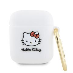 Hello Kitty Silicone 3D Kitty Head case for AirPods 1/2 - white