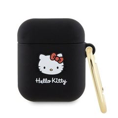 Hello Kitty Silicone 3D Kitty Head case for AirPods 1/2 - black