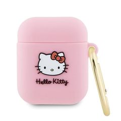 Hello Kitty Silicone 3D Kitty Head case for AirPods 1/2 - pink