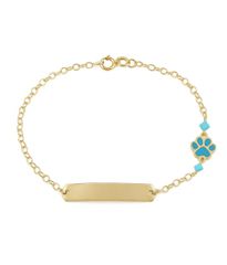 Παιδική Ταυτότητα Χρυσή Κ9 με Πατούσα Σμάλτο – 16εκ 117123