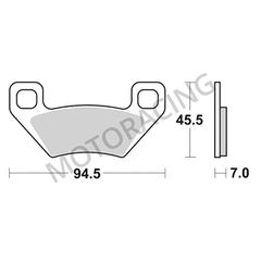 ΤΑΚΑΚΙΑ ΠΙΣΩ KYMCO MXU 400 / MAXXER 400 / MAXXER 450 SBS 822SI - SINTER (ΜΕΤΑΛΛΙΚΟ)