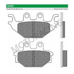 ΤΑΚΑΚΙΑ ΠΙΣΩ SYM VF 185ie E5 / KYMCO MXU 300 06'-11' / MXU 500 05'-13' / YAMAHA YZF-R125 08'-15' NEWFREN (FD0383BV1)
