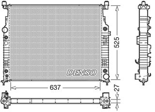 Ψυγείο νερού/εξαρτήματα  MERCEDES GL (X164), M (W164), R (W251, V251) 3.0-5.5 02.05-12.14