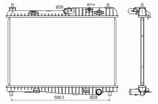 Ψυγείο νερού/εξαρτήματα  FORD B-MAX, FIESTA VI 1.25-1.6 06.08-