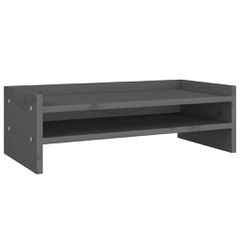 vidaXL Βάση Οθόνης Γκρι 50 x 24 x 16 εκ. από Μασίφ Ξύλο Πεύκου-thumb-1