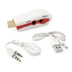ARTLIGHT VD-N3-5V HDMI Male to VGA Female Adapter 1080P with Power and Audio Cable - ArtSound and Lights