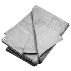vidaXL Μουσαμάς Γκρι 180 γρ./μ.² 4x6 μ. από HDPE-thumb-1