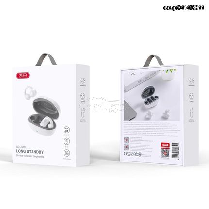 XO G19 ΑΚΟΥΣΤΙΚΟ HANDSFREE AIRSHIP EAR CLIP, BLUETOOTH, TWS, ΛΕΥΚΟ