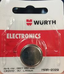 WURTH ΜΠΑΤΑΡΙΑ ΠΛΑΚΕ ΛΙΘΙΟΥ 3V CR2032 1TMX