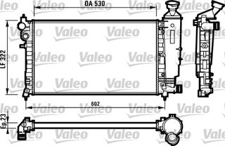 Ψυγείο νερού/εξαρτήματα CITROEN SAXO; PEUGEOT 106 I, 106 II, PARTNER, PARTNER/MINIVAN 1.0-1.6D 06.93-12.15