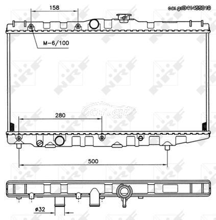 Ψυγείο νερού/εξαρτήματα TOYOTA CARINA V, COROLLA 1.3/1.6 05.87-10.95