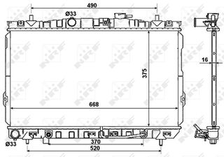 Ψυγείο νερού/εξαρτήματα HYUNDAI COUPE I, COUPE II, ELANTRA III, TIBURON 1.6-2.7 08.96-08.09