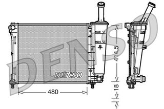 Ψυγείο νερού/εξαρτήματα  FIAT 500, 500 C, PANDA; FORD KA 1.2/1.2LPG 07.07-