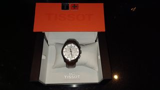 TISSOT T-Classic Couturier Chronograph Brown Leather Strap