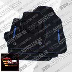 FORD FIESTA 2008-2017 ΠΑΤΑΚΙΑ ΜΟΚΕΤΑ SPORT LINE ΜΑΥΡΟ ME ΜΠΛΕ ΡΑΦΗ - ΜΠΛΕ ΚΕΝΤΗΜΑ FIESTA ΣΕΤ 4ΤΜΧ