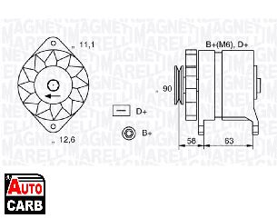 Δυναμό MAGNETI MARELLI 063321019010 για ALFA ROMEO 33 1983-1993, ALFA ROMEO AR 1978-1989, FIAT 131 1974-1987