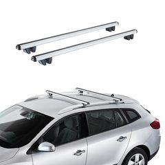 Μπάρες Οροφής Αλουμινίου CRUZ Oplus 924-036 R-128cm Railing System Ασημί 2 Τεμάχια