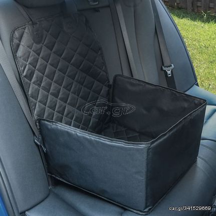 vidaXL Κάθισμα Αυτοκινήτου για Σκύλο Μαύρο 45x45x25/55 εκ.