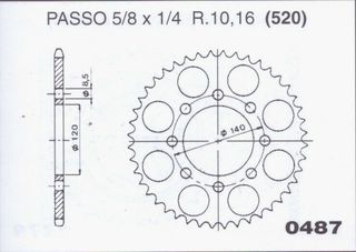 ΓΡΑΝΑΖΙ ΠΙΣΩ 0487 KLX650R KLE500 43,46