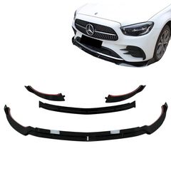 Μπροστινό Spoiler Για Mercedes-Benz E-Class W213 S213 C238 A238 Facelift (2020-Up) Amg Line Μαύρο Γυαλιστερό 3 Τεμάχια