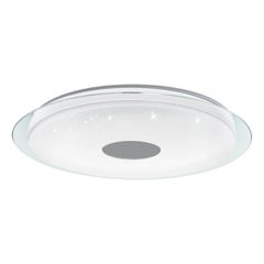 Πλαφονιέρα Οροφής Λευκή 77xH9,5cm LED 2700-6500Κ 5350lm Εφαρμογή-Τηλεχειριστήριο Eglo Lanciano 900006